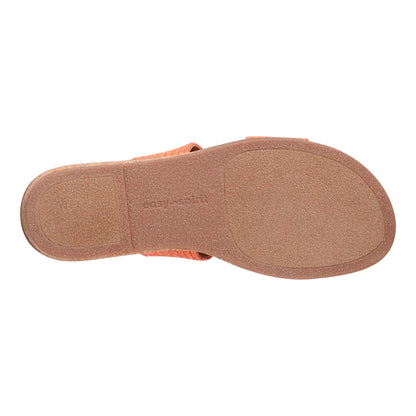 Easy Spirit Lana Flat Sandals - Orange Raffia
