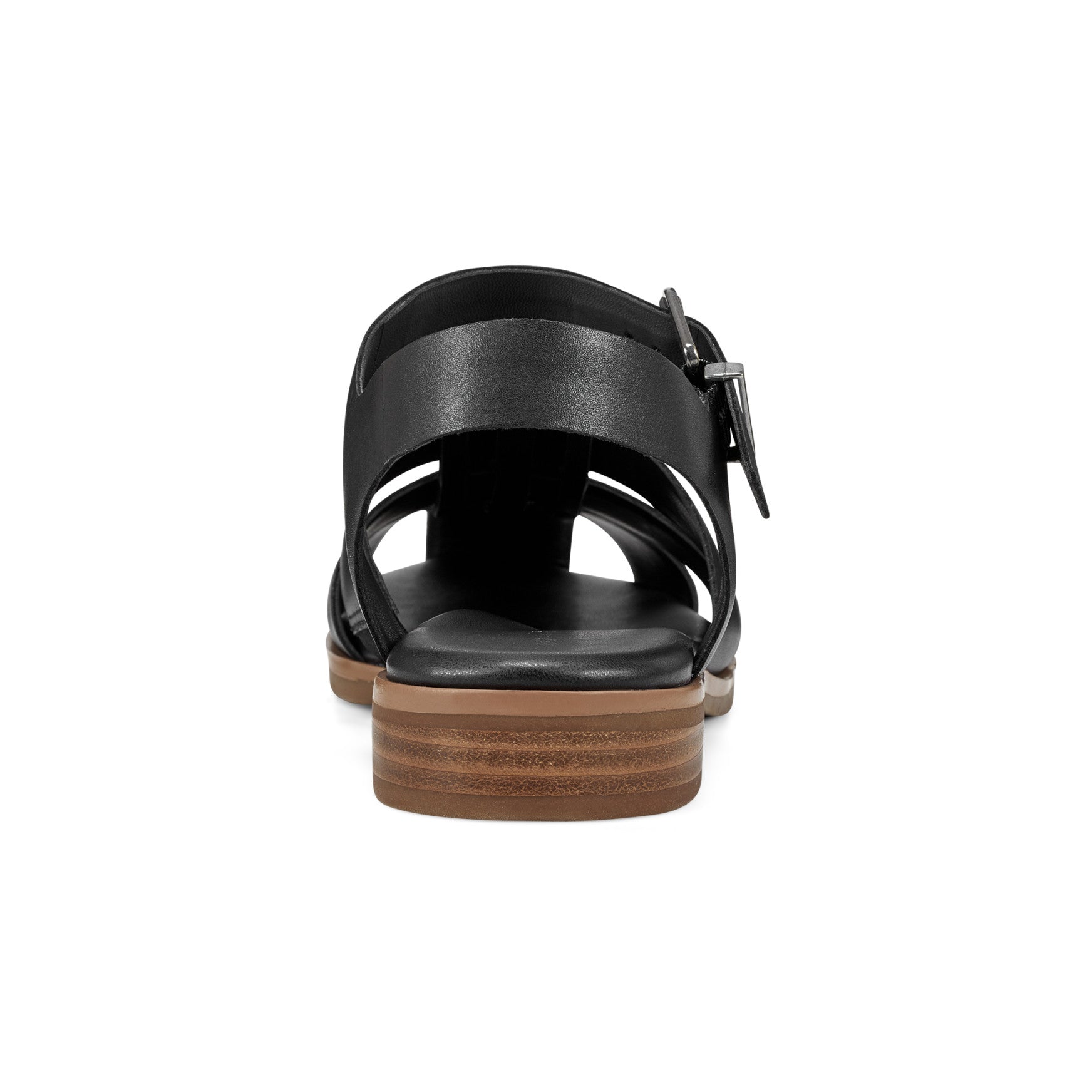 Easy Spirit Gretty Fisherman Sandals - Black Leather