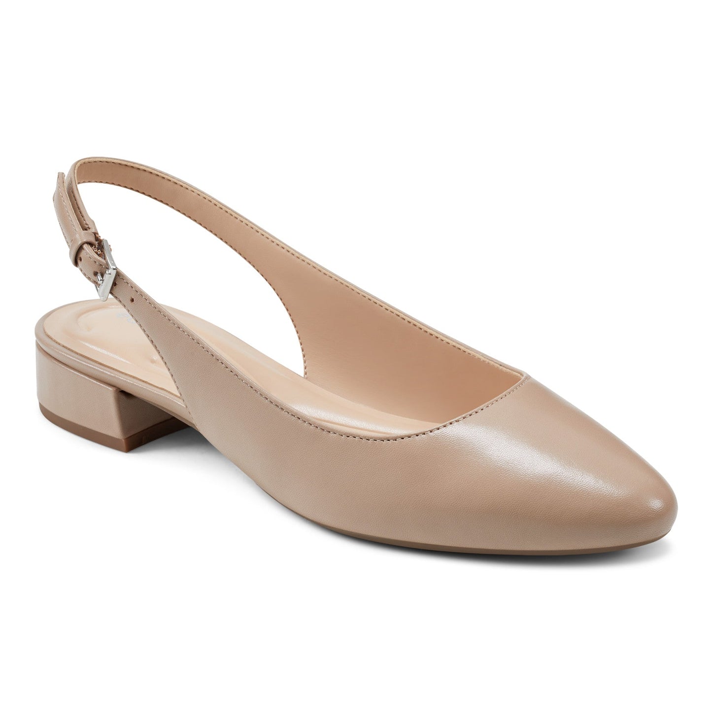 Easy Spirit Cassius Slingback Pumps - Natural Leather