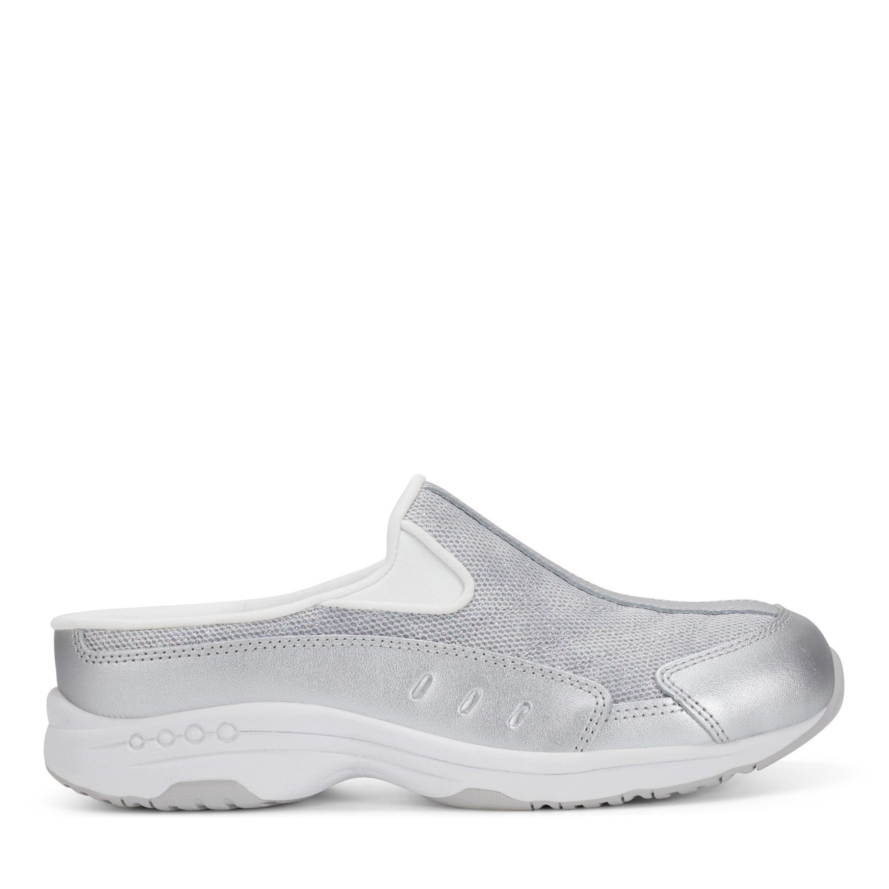 Easy Spirit Traveltime Clogs - Silver