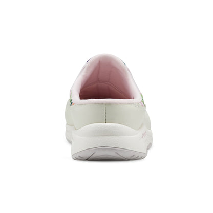Easy Spirit Traveltime Clogs - Ivory Palm Print