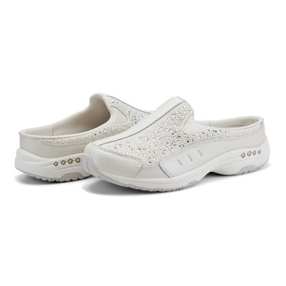 Easy Spirit Travelsparkle Clogs - White