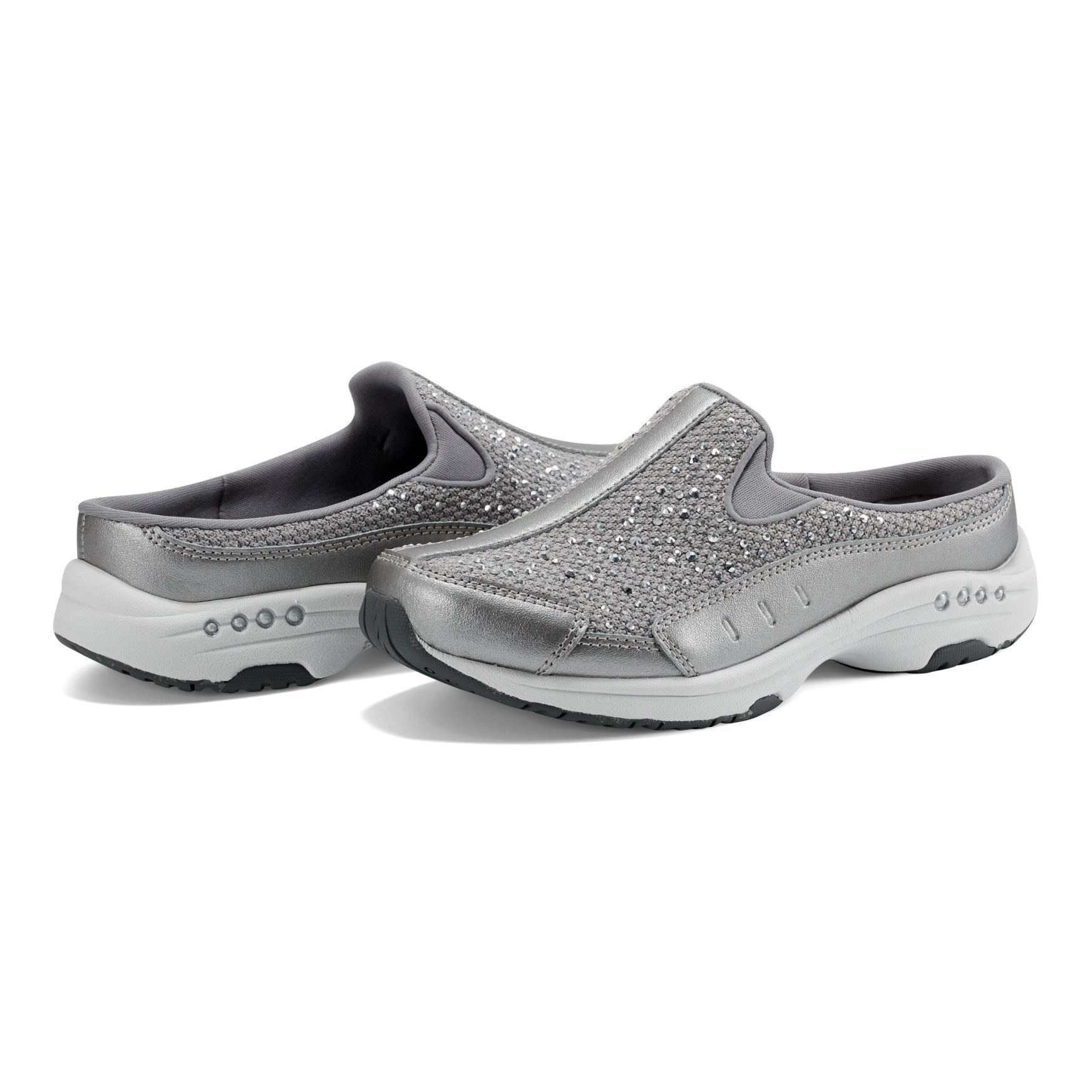 Easy Spirit Travelsparkle Clogs - Medium Grey