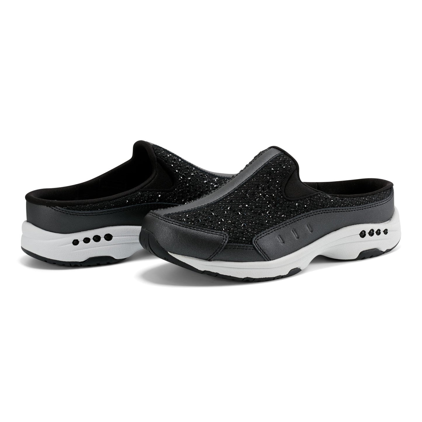 Easy Spirit Travelsparkle Clogs - Black