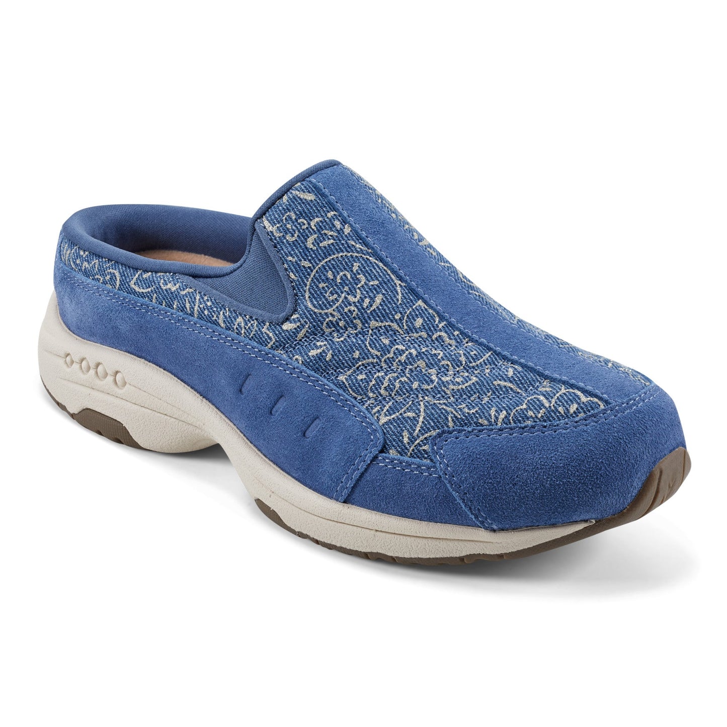 Easy Spirit Traveltime Clogs - Denim/Gold