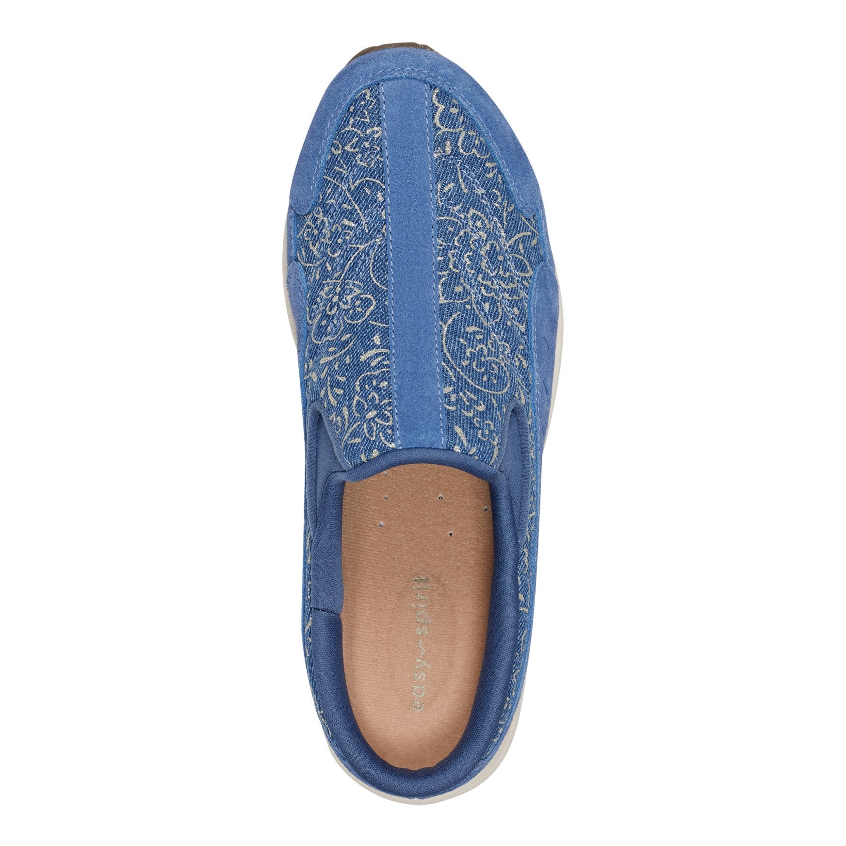 Easy Spirit Traveltime Clogs - Denim/Gold