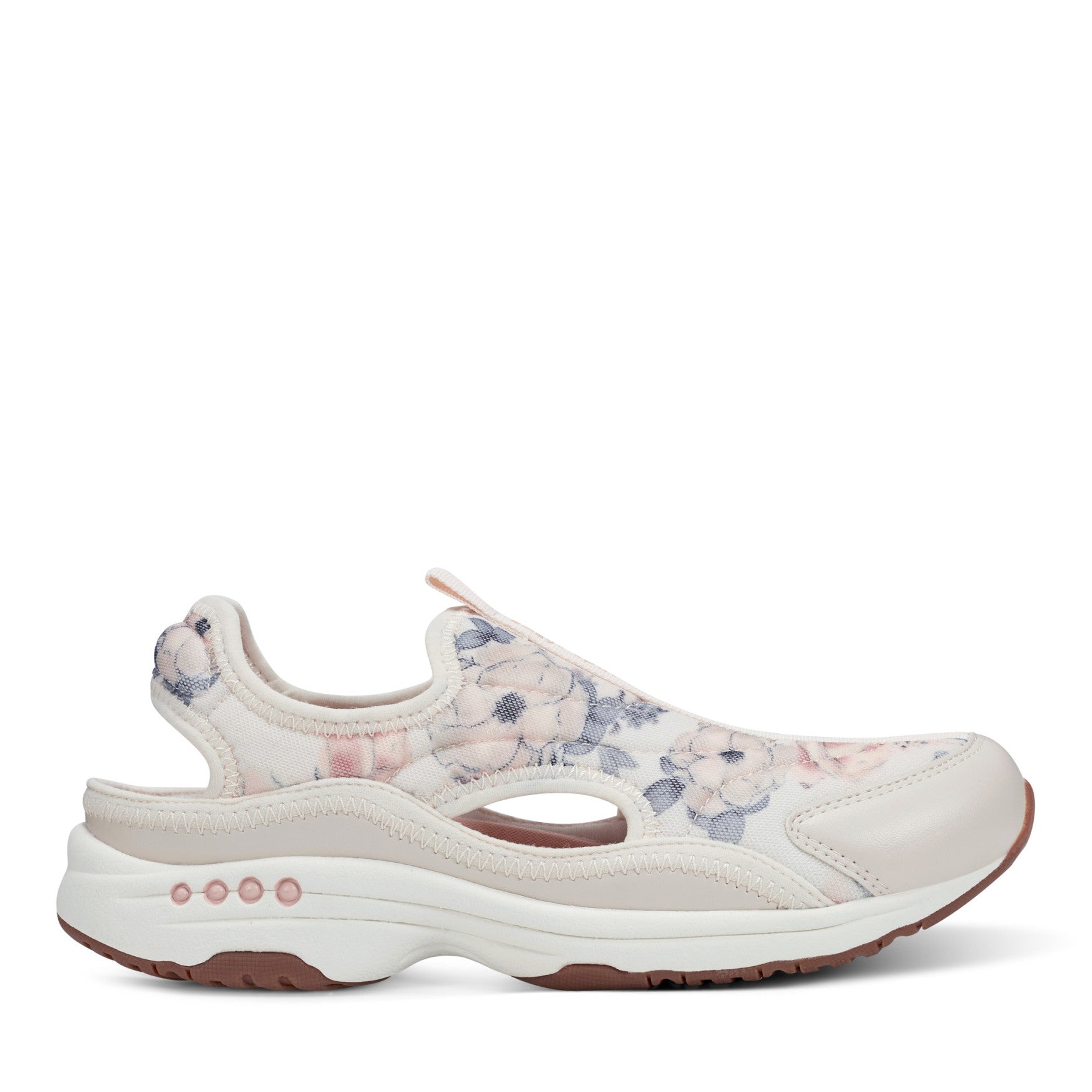 Easy Spirit Trina Slip On Walking Shoes - Ivory Floral