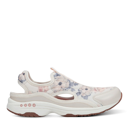 Easy Spirit Trina Slip On Walking Shoes - Ivory Floral
