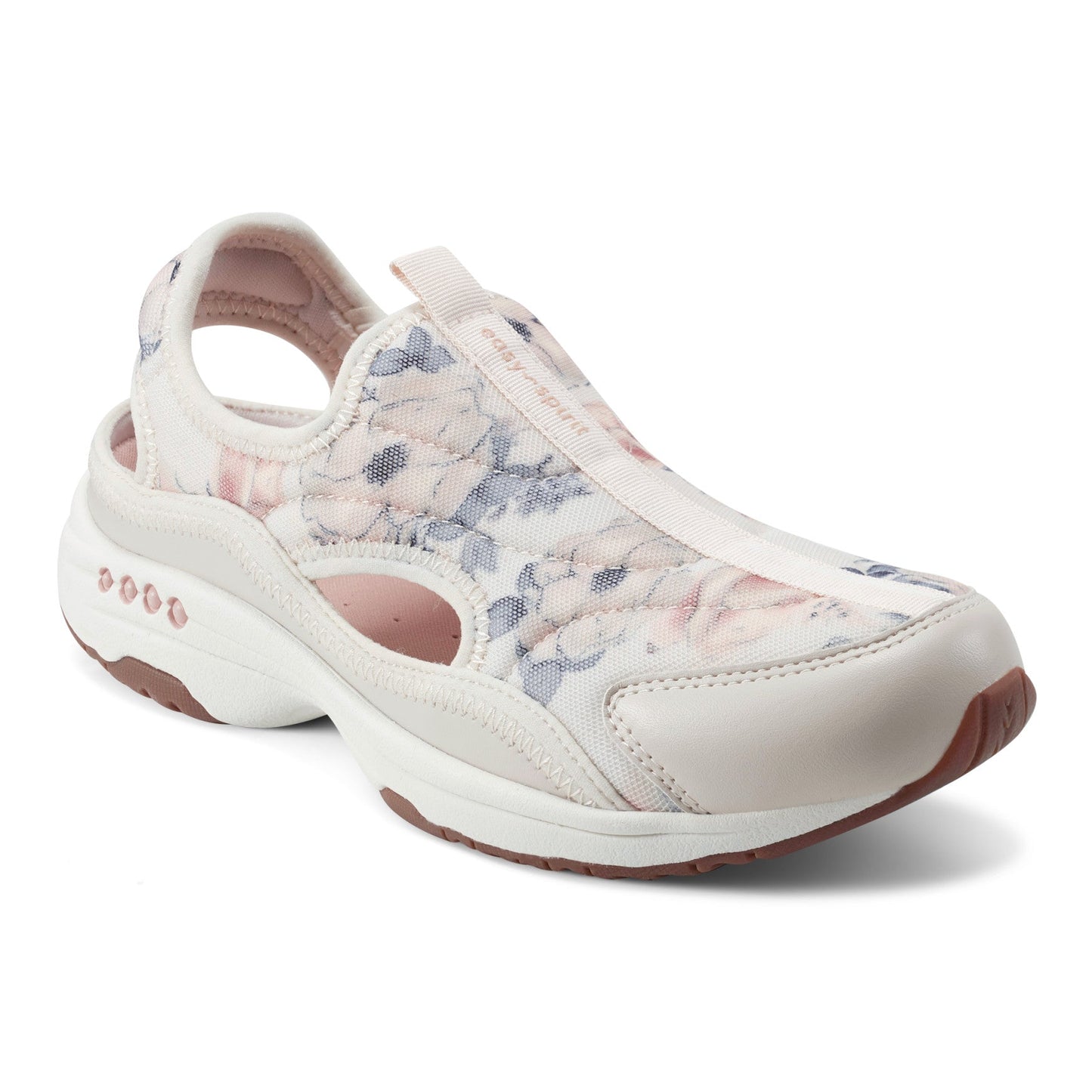 Easy Spirit Trina Slip On Walking Shoes - Ivory Floral