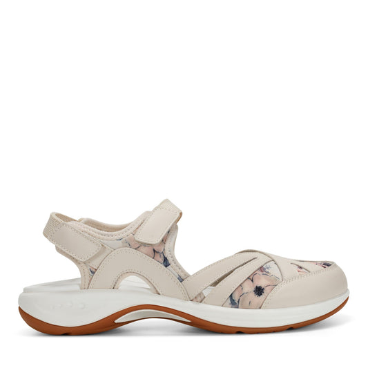 Easy Spirit Splash Flat Hiking Sandals - Ivory Floral