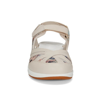 Easy Spirit Splash Flat Hiking Sandals - Ivory Floral