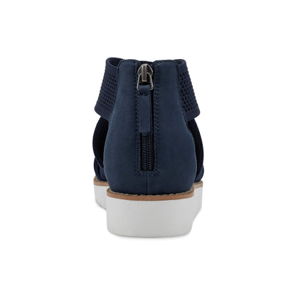 Easy Spirit Wander Flat Sandals - Navy Knit