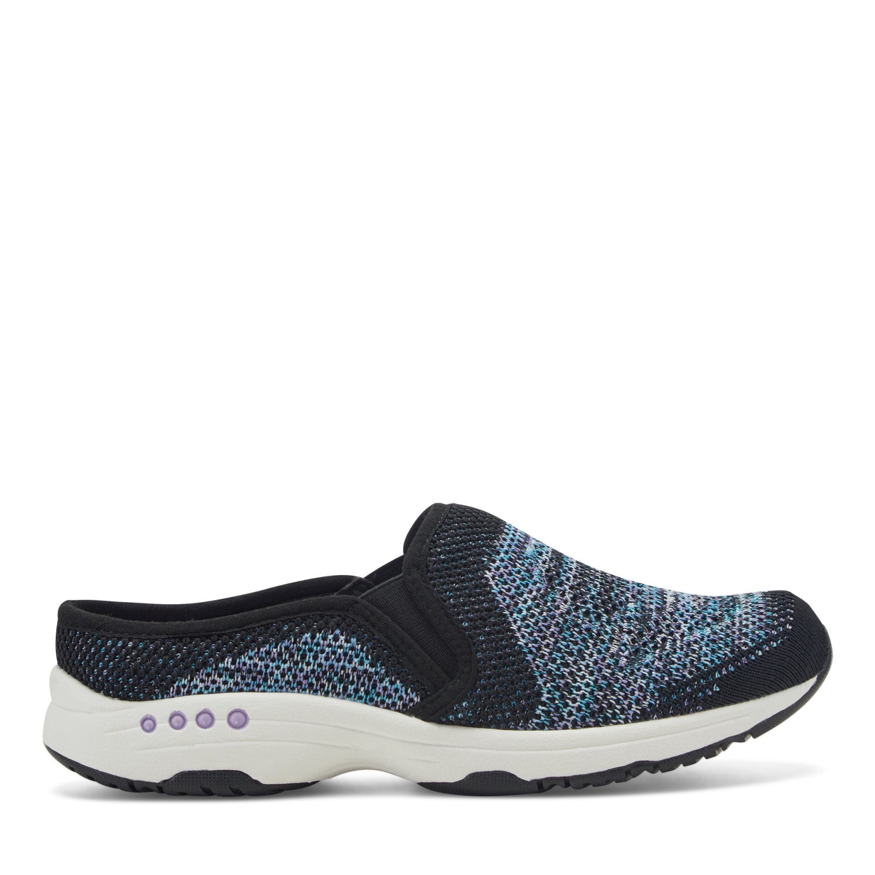 Easy Spirit Takeknit Eco Clogs - Black/Blue Knit
