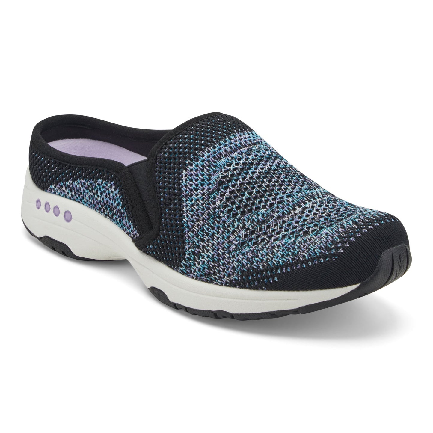 Easy Spirit Takeknit Eco Clogs - Black/Blue Knit