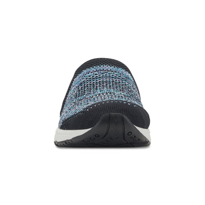 Easy Spirit Takeknit Eco Clogs - Black/Blue Knit