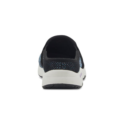 Easy Spirit Takeknit Eco Clogs - Black/Blue Knit