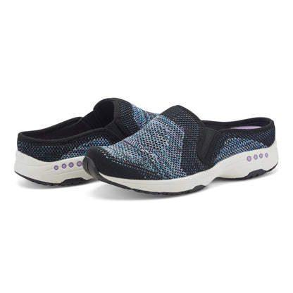 Easy Spirit Takeknit Eco Clogs - Black/Blue Knit