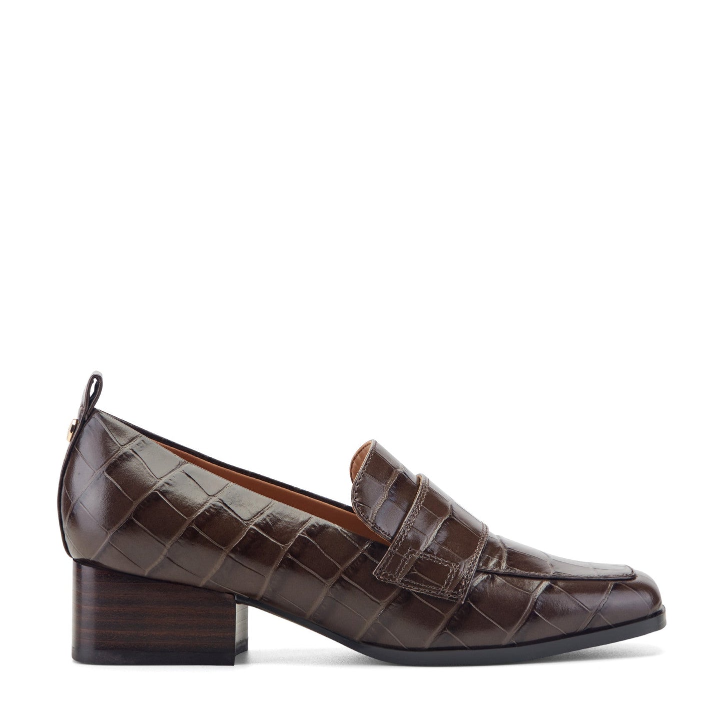 Easy Spirit Darlene Dress Loafers - Brown Croco Leather