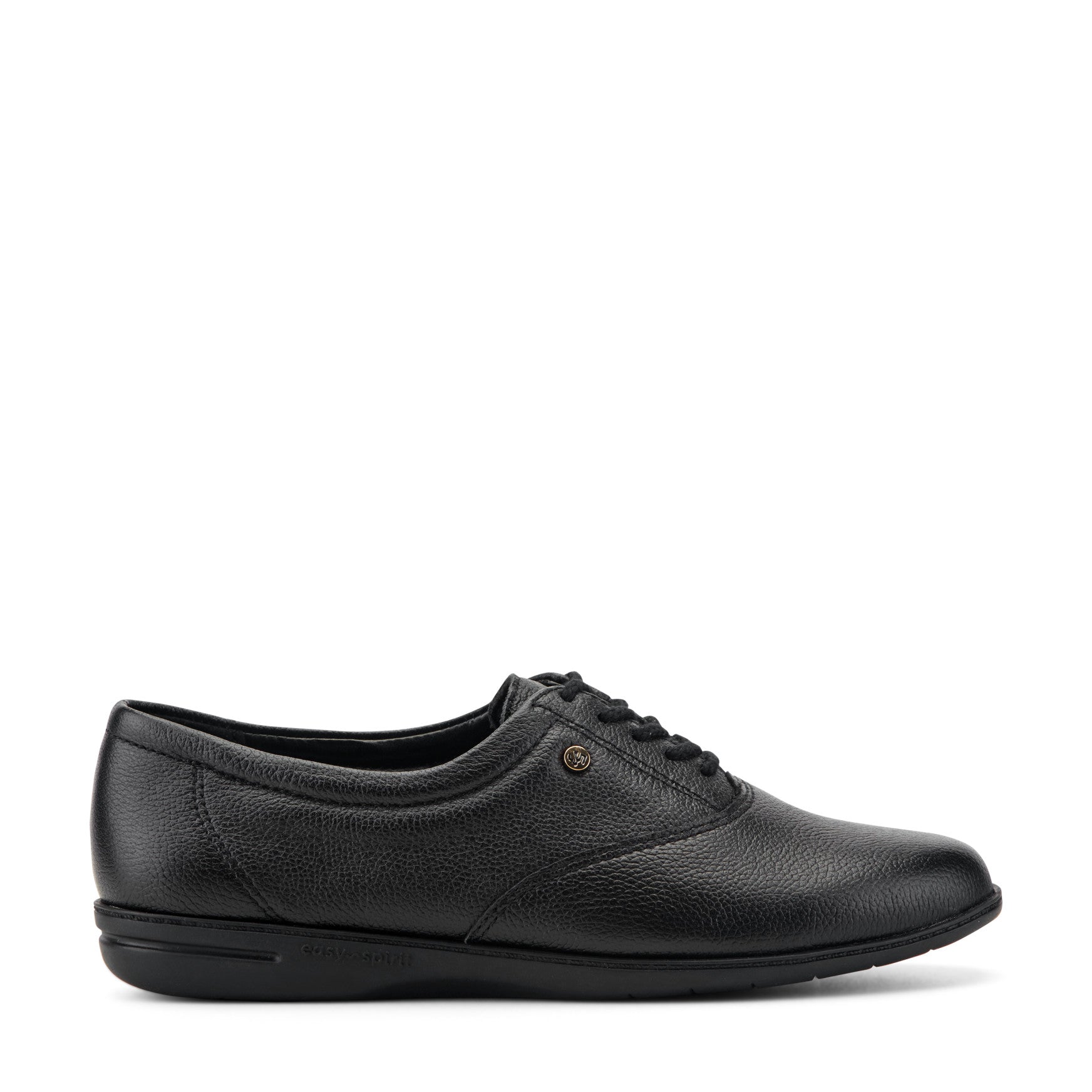 Easy Spirit Motion Leather Oxfords - Black Leather