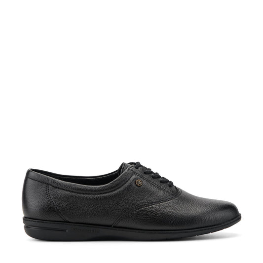 Easy Spirit Motion Leather Oxfords - Black Leather