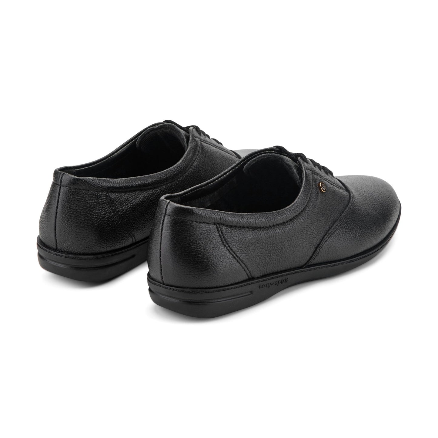 Easy Spirit Motion Leather Oxfords - Black Leather