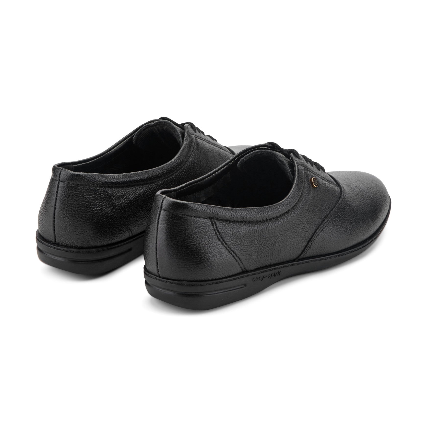Easy Spirit Motion Leather Oxfords - Black Leather