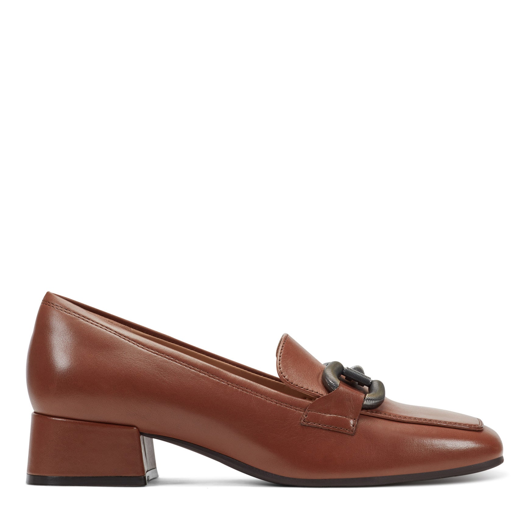 Easy Spirit Franny Dress Loafers - Brown Leather