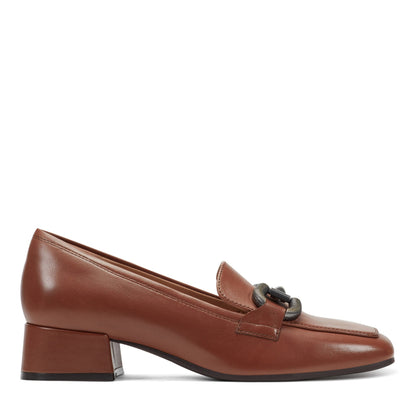Easy Spirit Franny Dress Loafers - Brown Leather