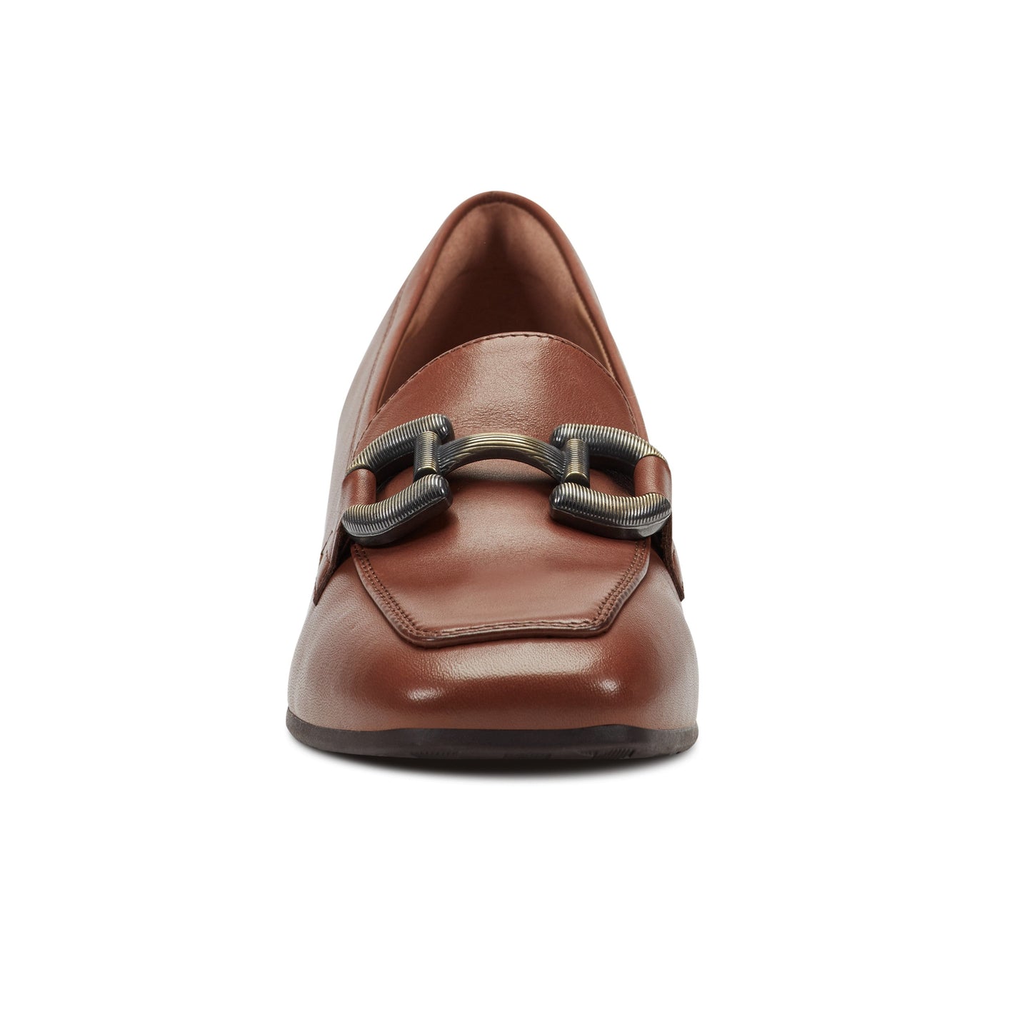 Easy Spirit Franny Dress Loafers - Brown Leather