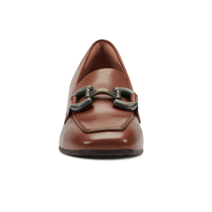 Easy Spirit Franny Dress Loafers - Brown Leather