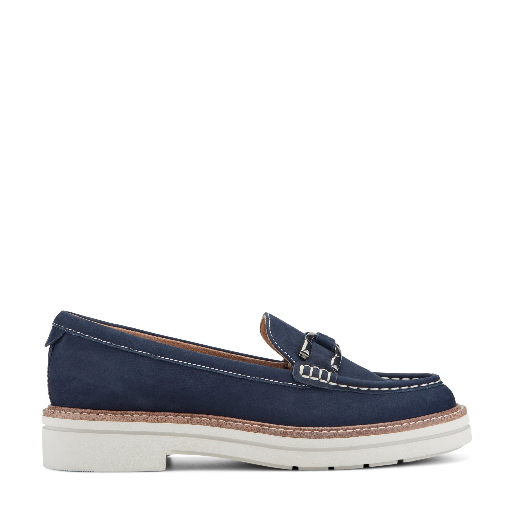 Easy Spirit Zaira Casual Horsebit Loafers - Navy Leather