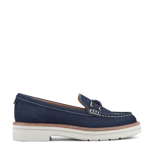 Easy Spirit Zaira Casual Horsebit Loafers - Navy Leather