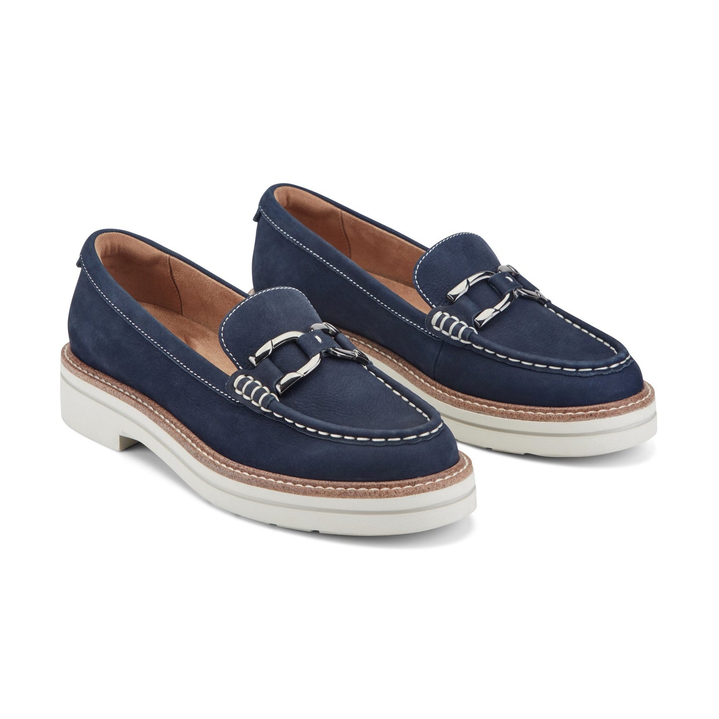 Easy Spirit Zaira Casual Horsebit Loafers - Navy Leather