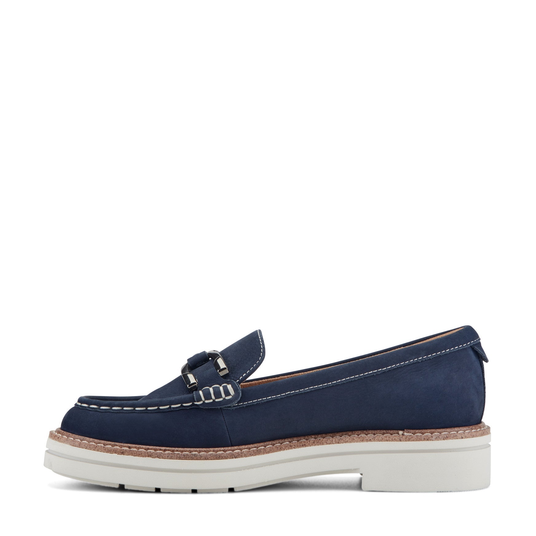 Easy Spirit Zaira Casual Horsebit Loafers - Navy Leather