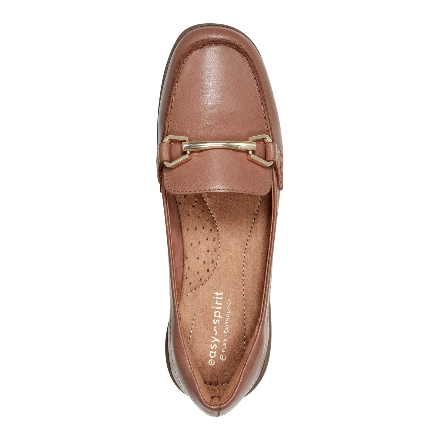 Easy Spirit Amalie Casual Loafers - Medium Brown Leather