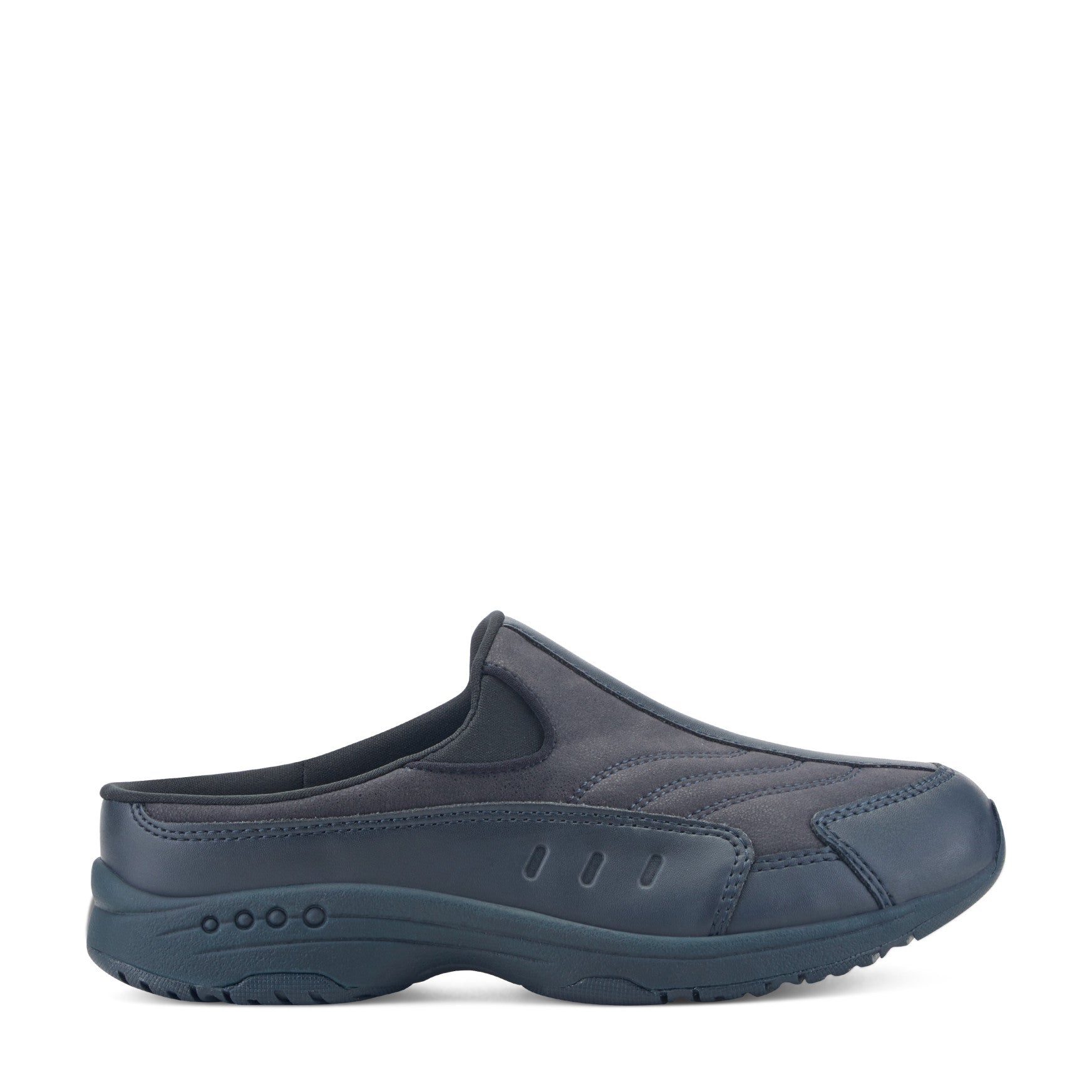 Easy Spirit Traveltime Leather Clogs - Navy Leather