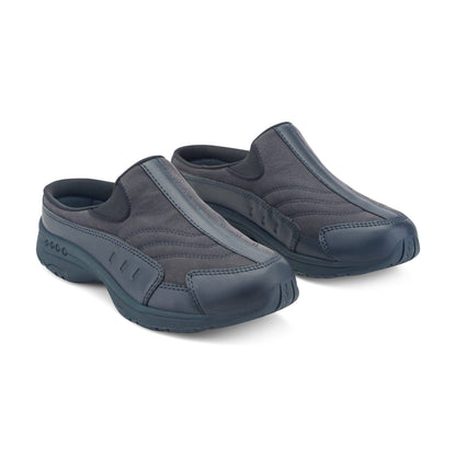 Easy Spirit Traveltime Leather Clogs - Navy Leather
