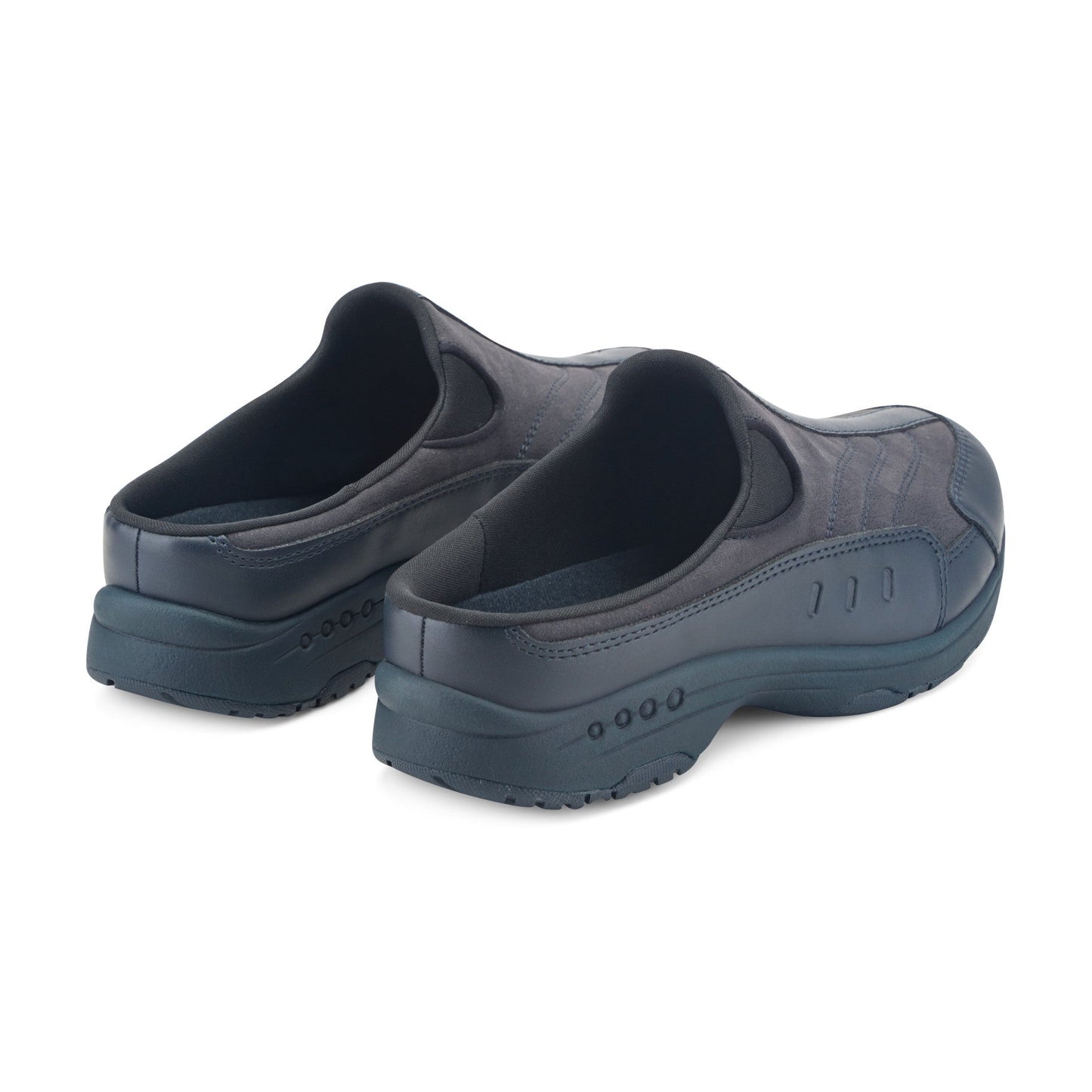Easy Spirit Traveltime Leather Clogs - Navy Leather