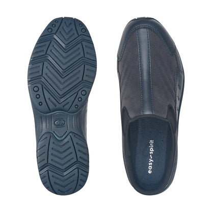 Easy Spirit Traveltime Leather Clogs - Navy Leather