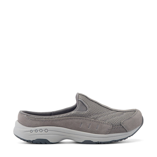 Easy Spirit Traveltime Clogs - Grey Suede/Mesh