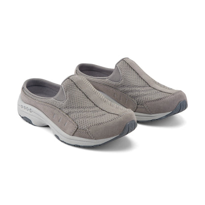 Easy Spirit Traveltime Clogs - Grey Suede/Mesh