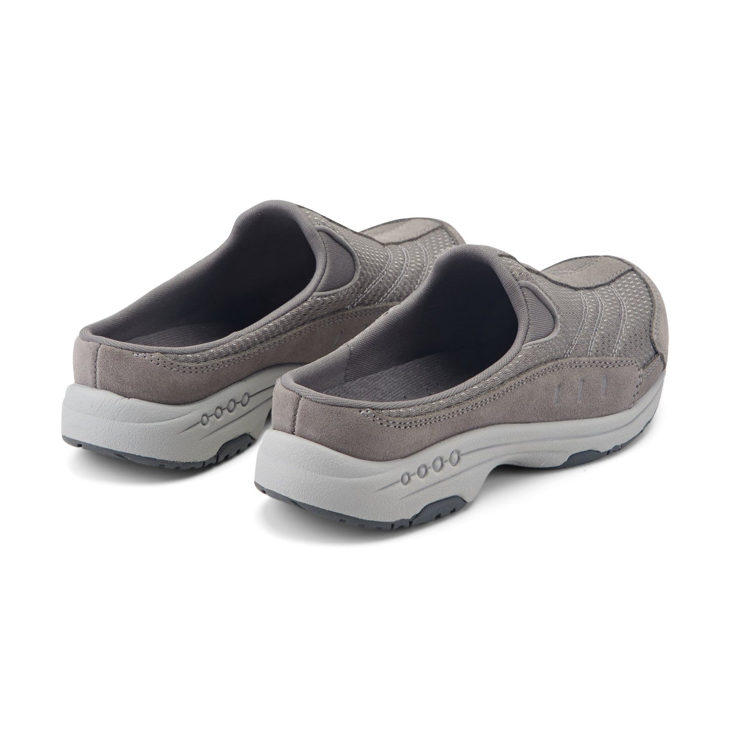 Easy Spirit Traveltime Clogs - Grey Suede/Mesh
