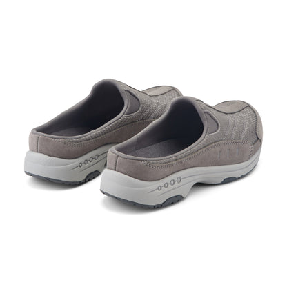 Easy Spirit Traveltime Clogs - Grey Suede/Mesh