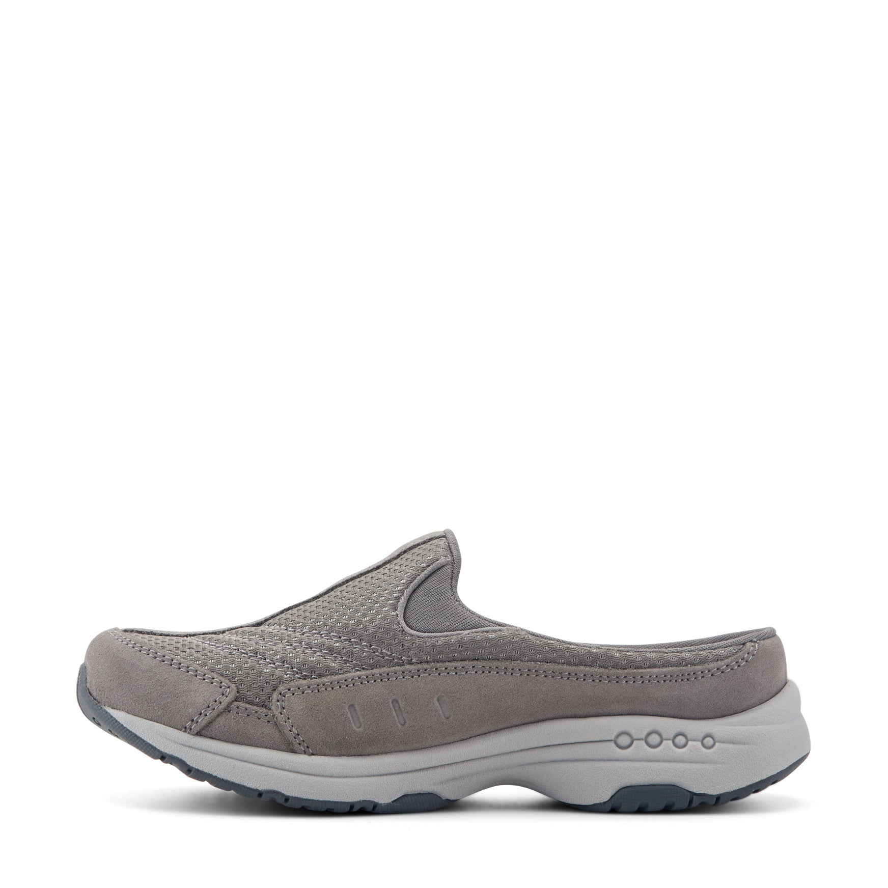 Easy Spirit Traveltime Clogs - Grey Suede/Mesh