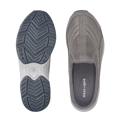 Easy Spirit Traveltime Clogs - Grey Suede/Mesh