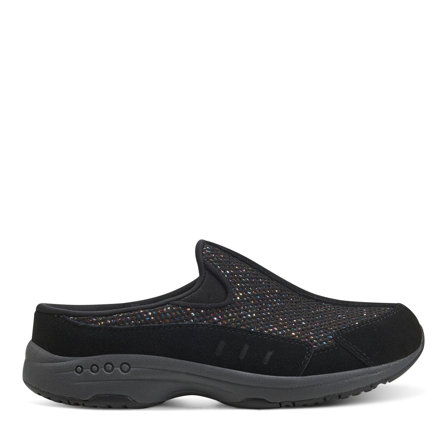 Easy Spirit Traveltime Clogs - Black Glitter multi