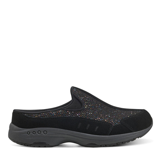 Easy Spirit Traveltime Clogs - Black Glitter multi