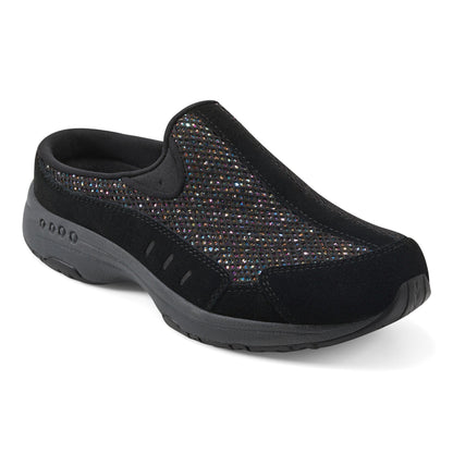 Easy Spirit Traveltime Clogs - Black Glitter multi