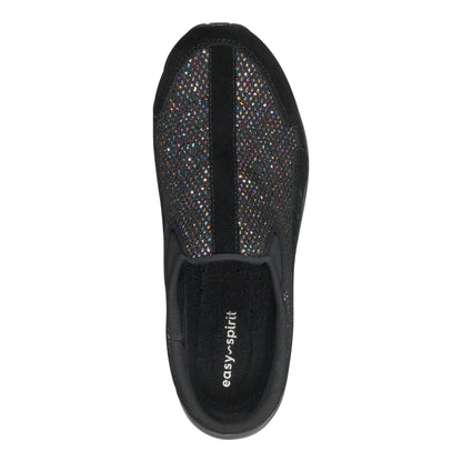 Easy Spirit Traveltime Clogs - Black Glitter multi