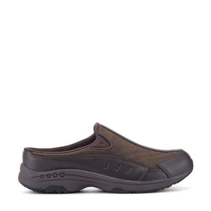 Easy Spirit Traveltime Leather Clogs - Chocolate Leather
